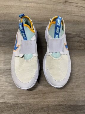 Nike Kids Slip-On Sneakers - White, Blue & Orange